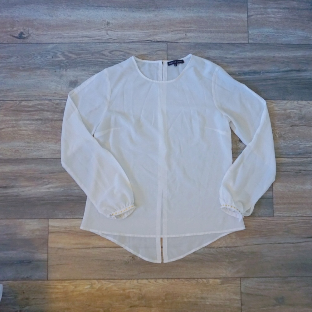 Sheer violet&claire white blouse